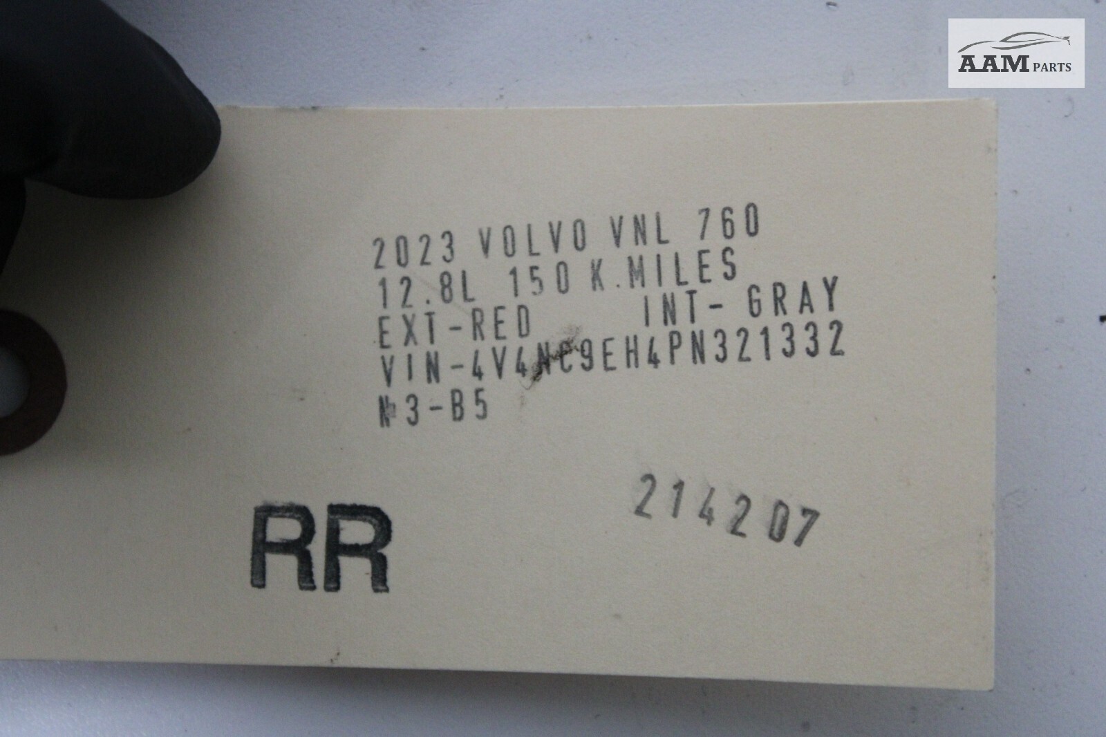 2019-2023 VOLVO VNL 760 REAR RIGHT SIDE WEATHERSTRIP SEAL RUBBER OEM