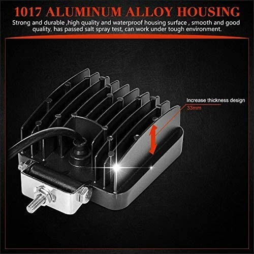10x 48w Square 16 Led 12v / 24v Led Work Lights Flood Beam Lamp 4wd Suv Atv