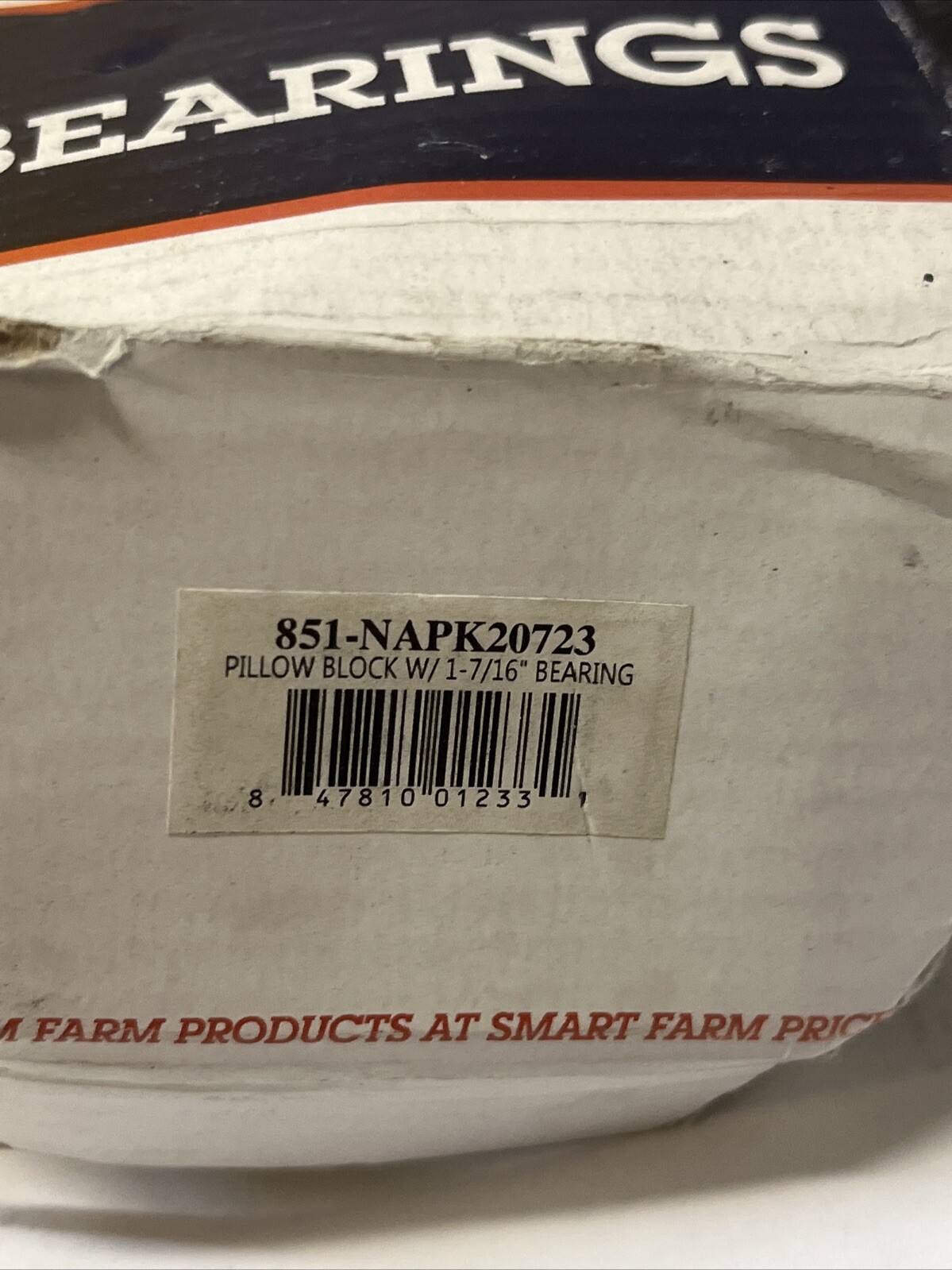 Sma 851-NAPK20723 Pillow Block W/ 1-7/16” Bearing