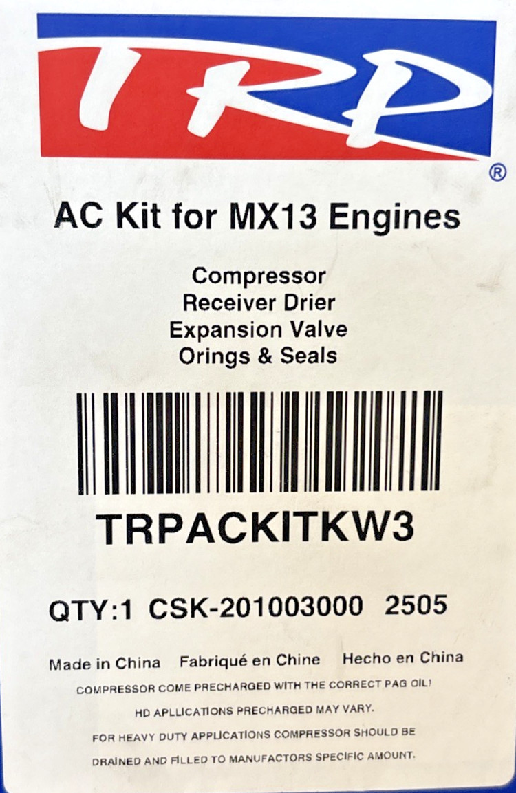 ~ NEW GENUINE TRP A/C COMPRESSOR KIT for KENWORTH w/ MX13 ENGINES