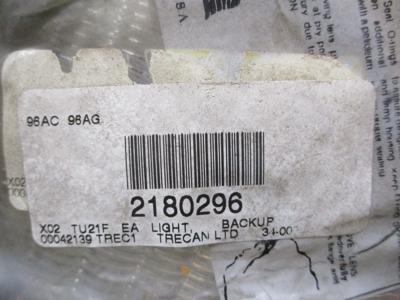 Betts Snap Seal Lamp 805005 BACKUP LIGHT