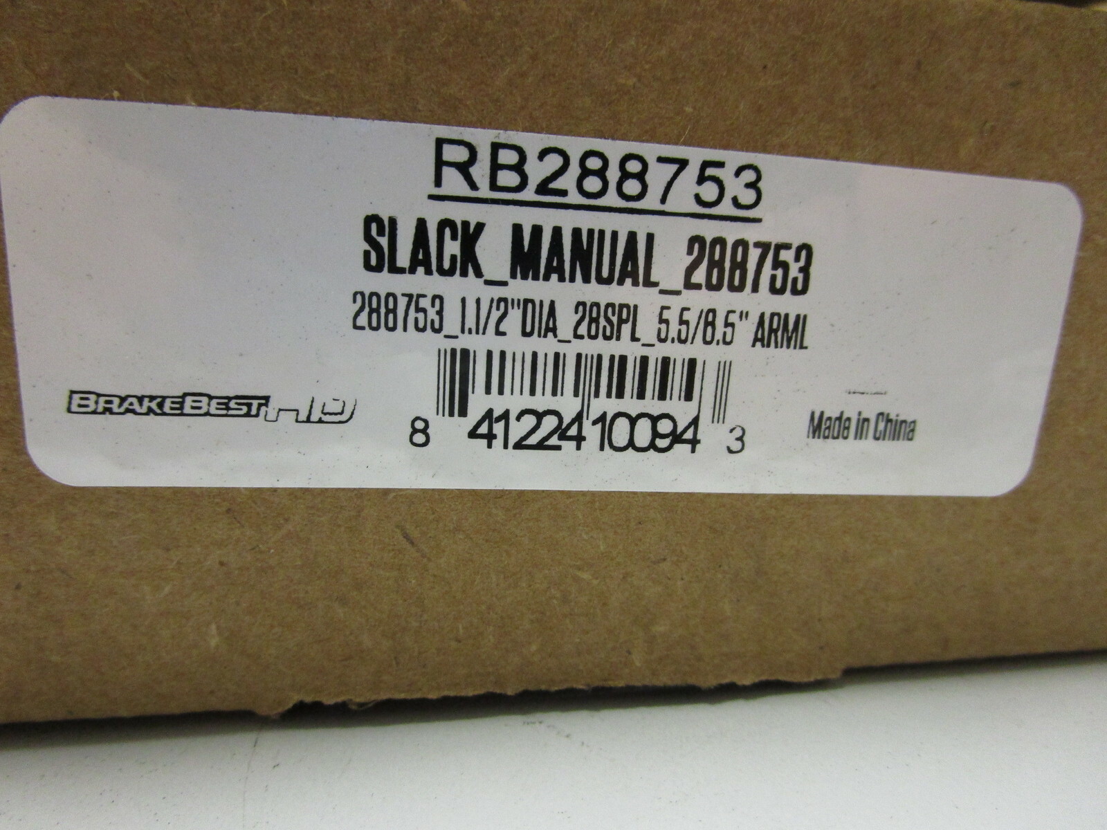 SLACK ADJUSTER MANUAL 288753 ~ 1-1/2″ DIA. 28SPL- BRAKE BEST HD #RB288753 – NEW
