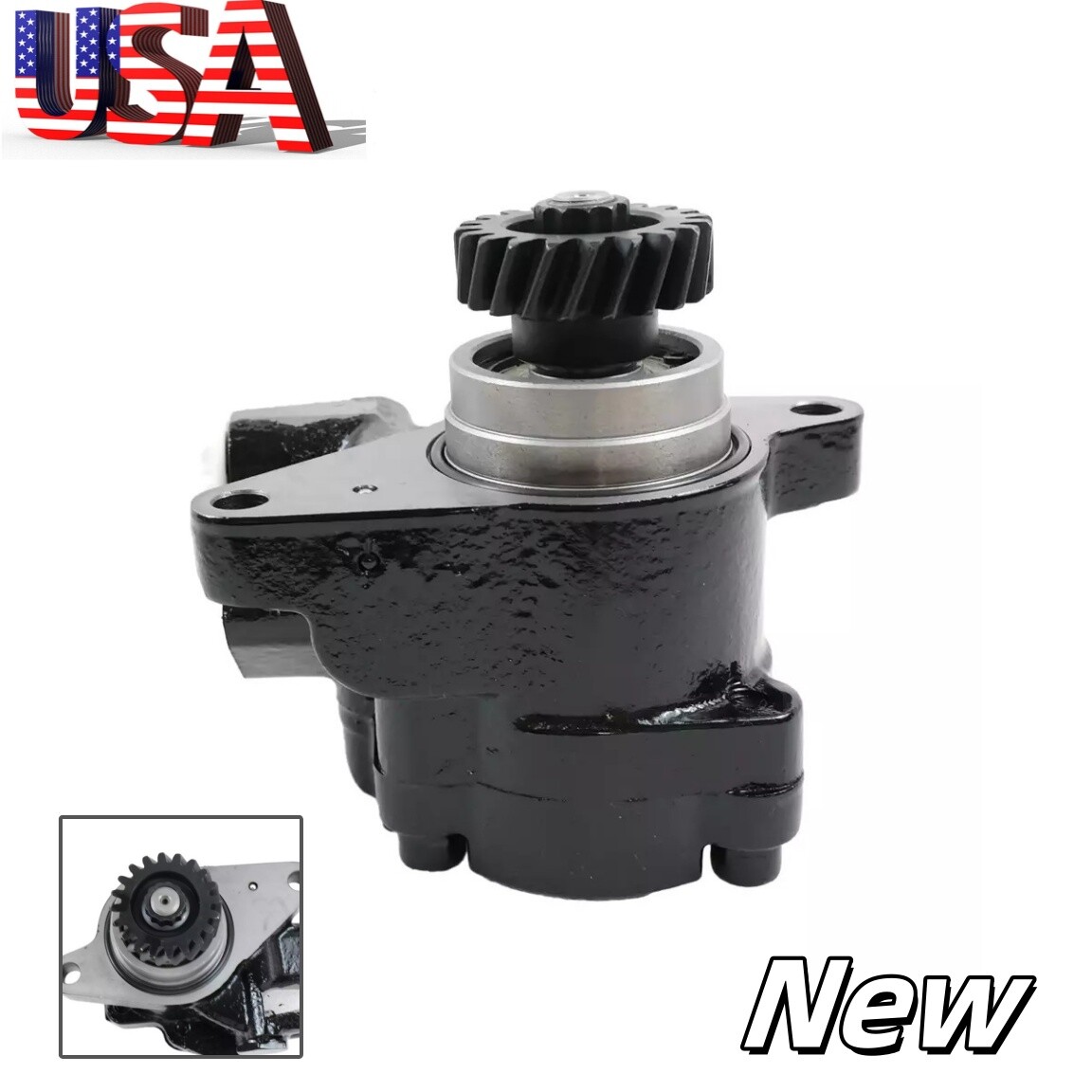 NEW 44350-1570 POWER STEERING PUMP FOR HINO 500 J08E 44310-E0301 US SELLER
