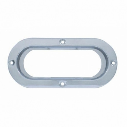 United Pacific 20487B Stainless 6″ Oval Mounting Flange (Bulk)