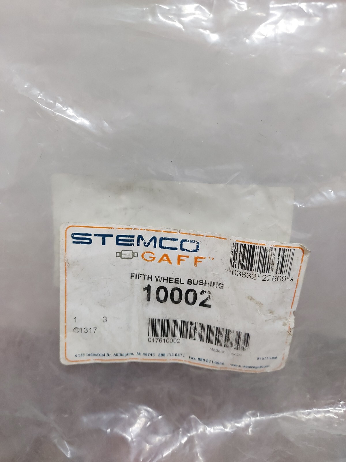NOS Stemco Gaff 10002 Fifth Wheel Bushing. Free Shipping!!!