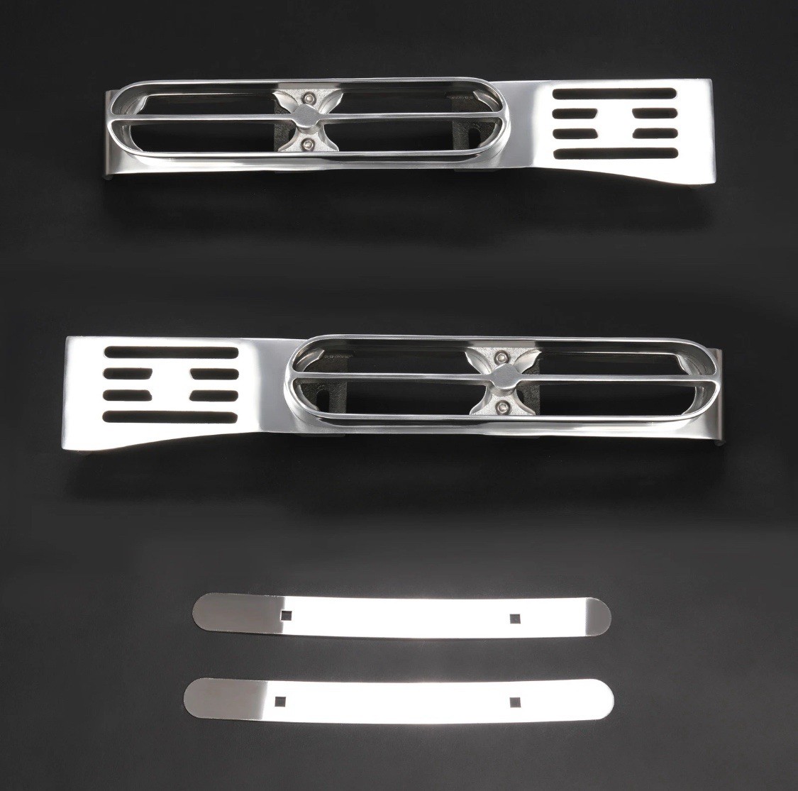 ☑️ Peterbilt 389 388 Front Fender Light Mounting Brackets 304 Stainless Pair