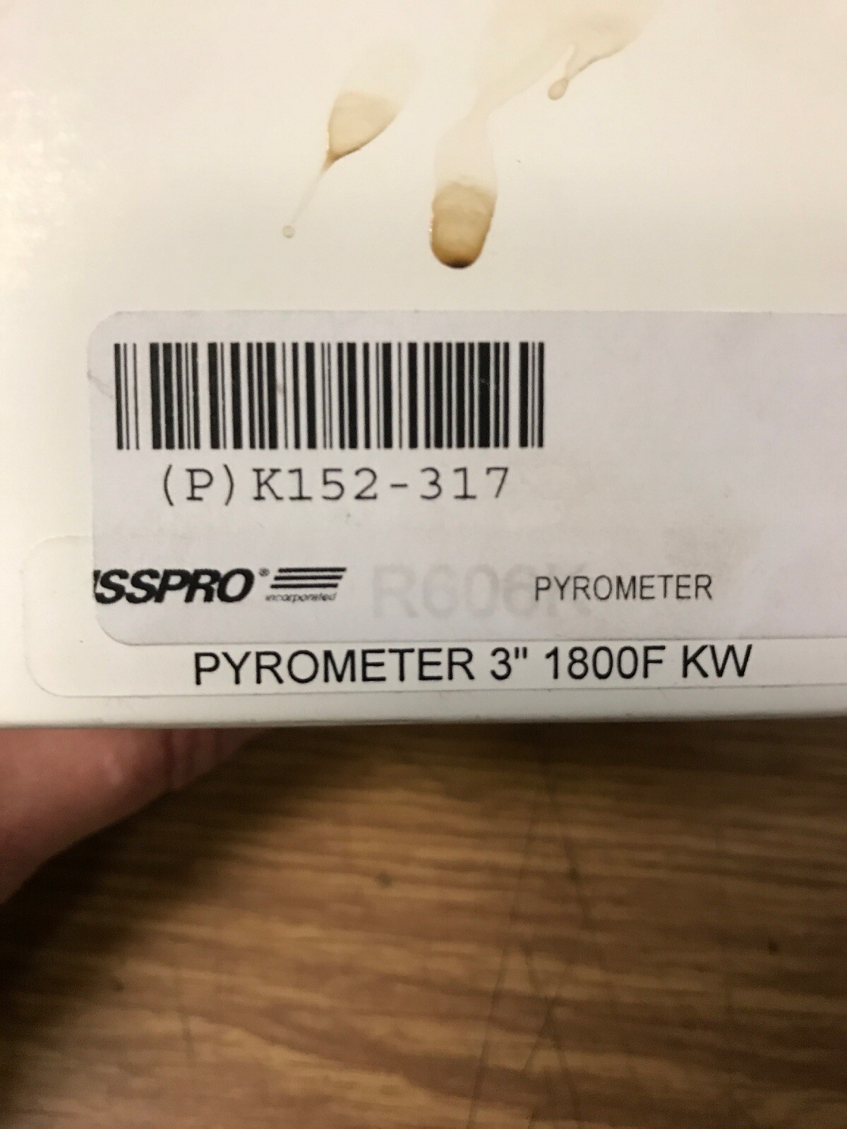 NEW PACCAR OEM KENWORTH W900B 3″ PYROMETER GAUGE 0 – 1800°F w/ LOGO ~ K152-317