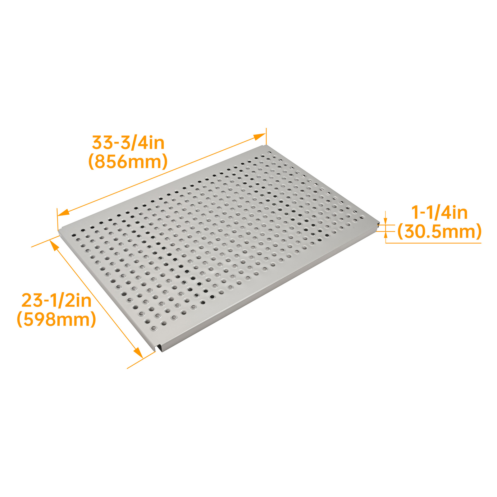 KUAFU 24″x34″ Universal Semi-Truck Deck Plate Silvery Galvanized For Volvo Mack