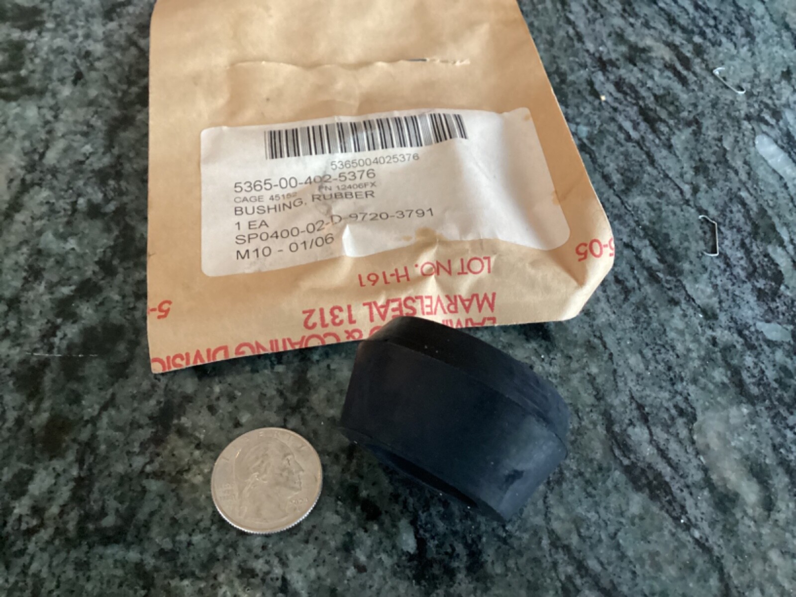large shock absorber rubber bushing HEMTT clevite 60593 military