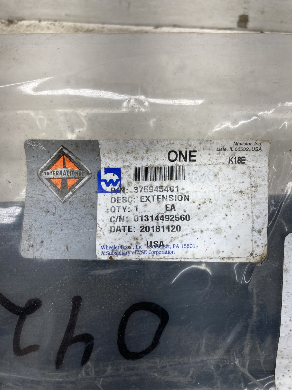Genuine International 73” Sleeper Extension 3759454C1 (New Old Stock)