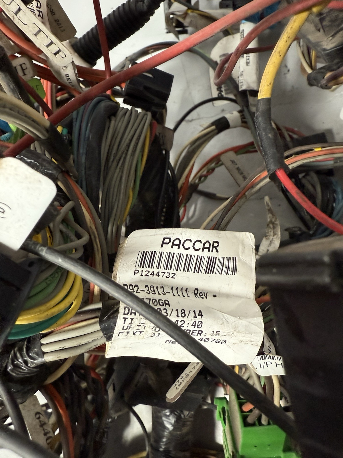 2016 PACCAR KENWORTH W900 COMPLETE DASH HARNESS