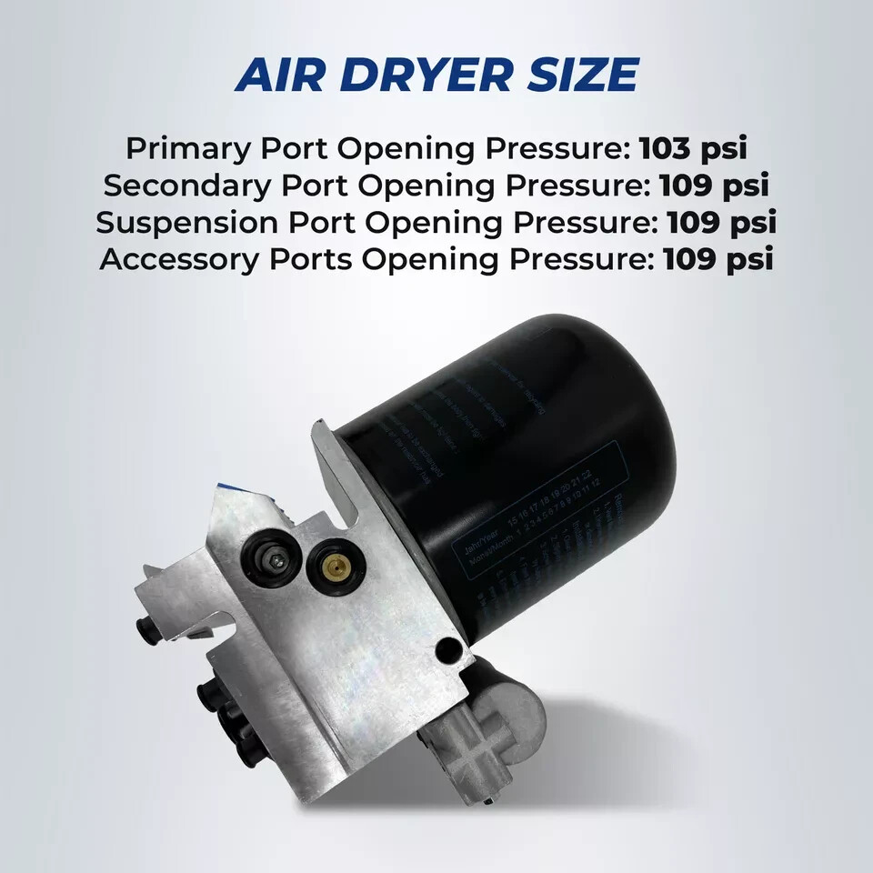 801266 Air Dryer AD-IS 12V for Peterbilt & Kenworth Trucks Rep: Bendix 5010696X