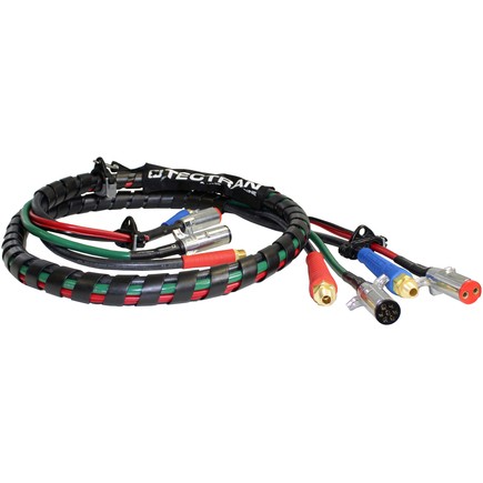 Tectran 169153 Air Brake Hose And Power Cable Assembly 15 Ft. 4 In 1, Horizontal