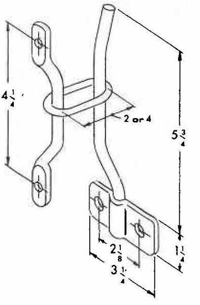 Heavy Duty Trailer Door Holdback Assembly w/ Handle, 2″ Link & Hook & Bracket