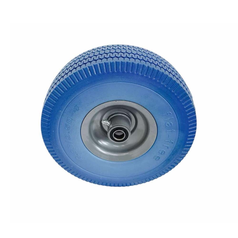 Blue 10″ Heavy Duty Solid Rubber Flat Free Tubeless Hand Truck Utility Tire