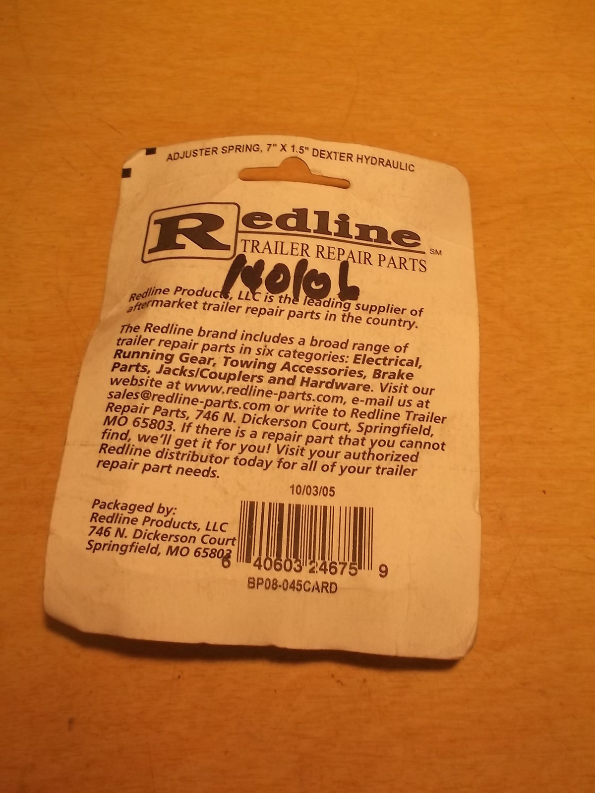 NEW Redline Trailer Adjuster Spring BP08-045 *FREE SHIPPING*