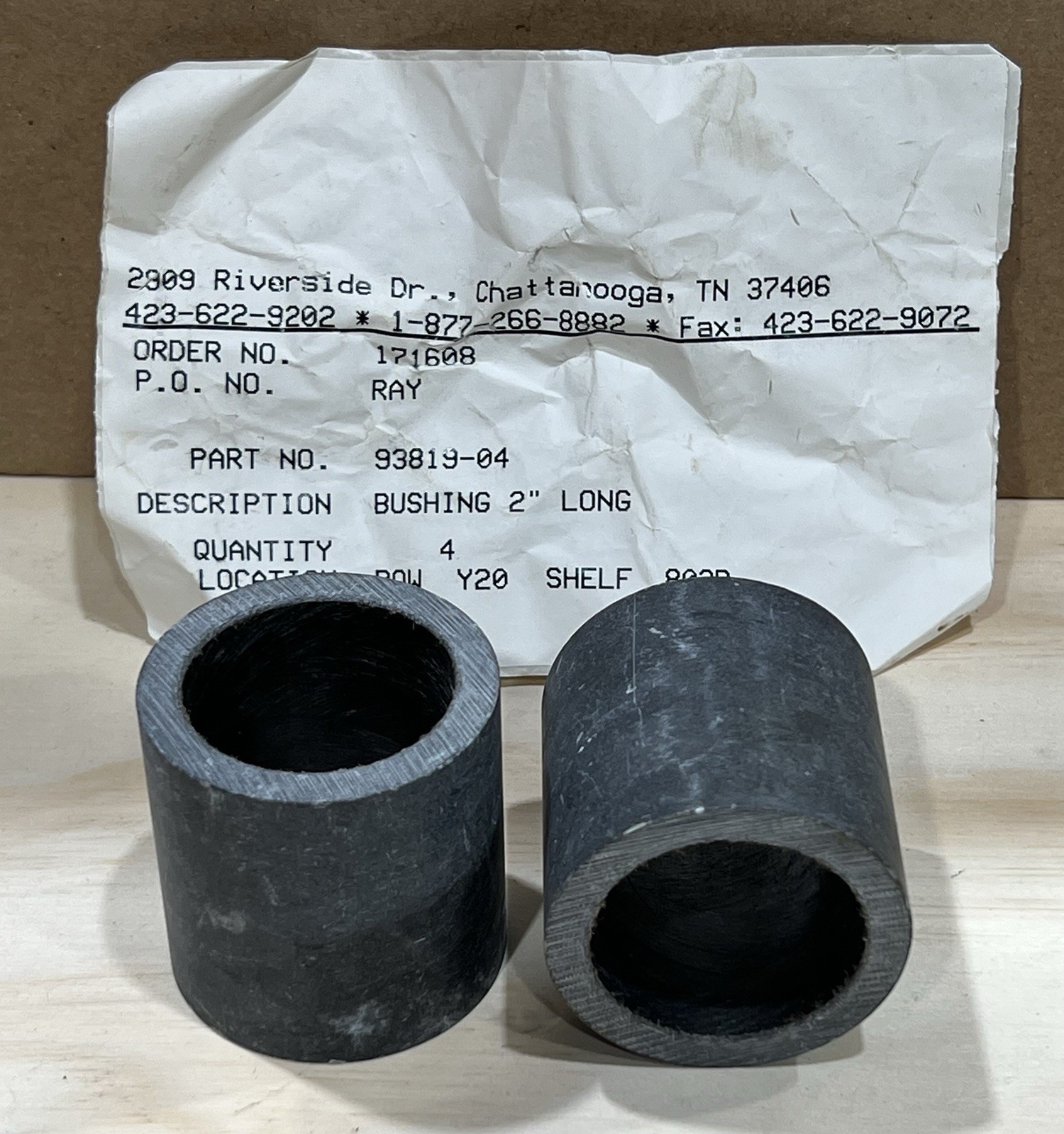 Genuine Roadtec 93819-04 Replacement Bushing 2” Long New old Stock Pair (2)