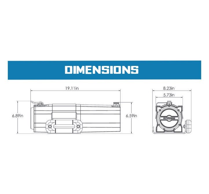 Superwinch S5500SR Winch 5500lbs 12V Synthetic Rope | 1455201