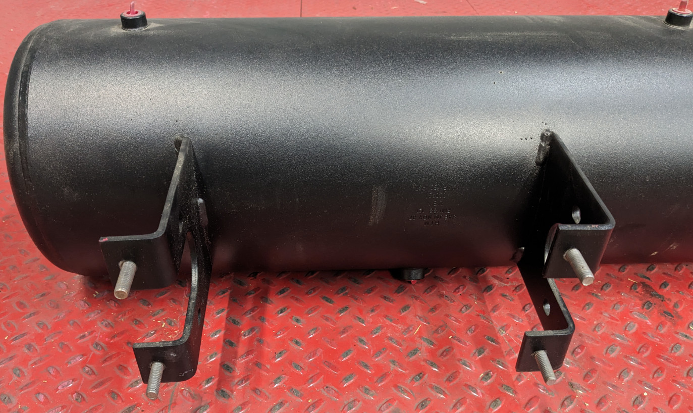 Air Brake Tank Reservoir 10” x 32.5” Steel Open Secondary 150 PSI Blue Bird