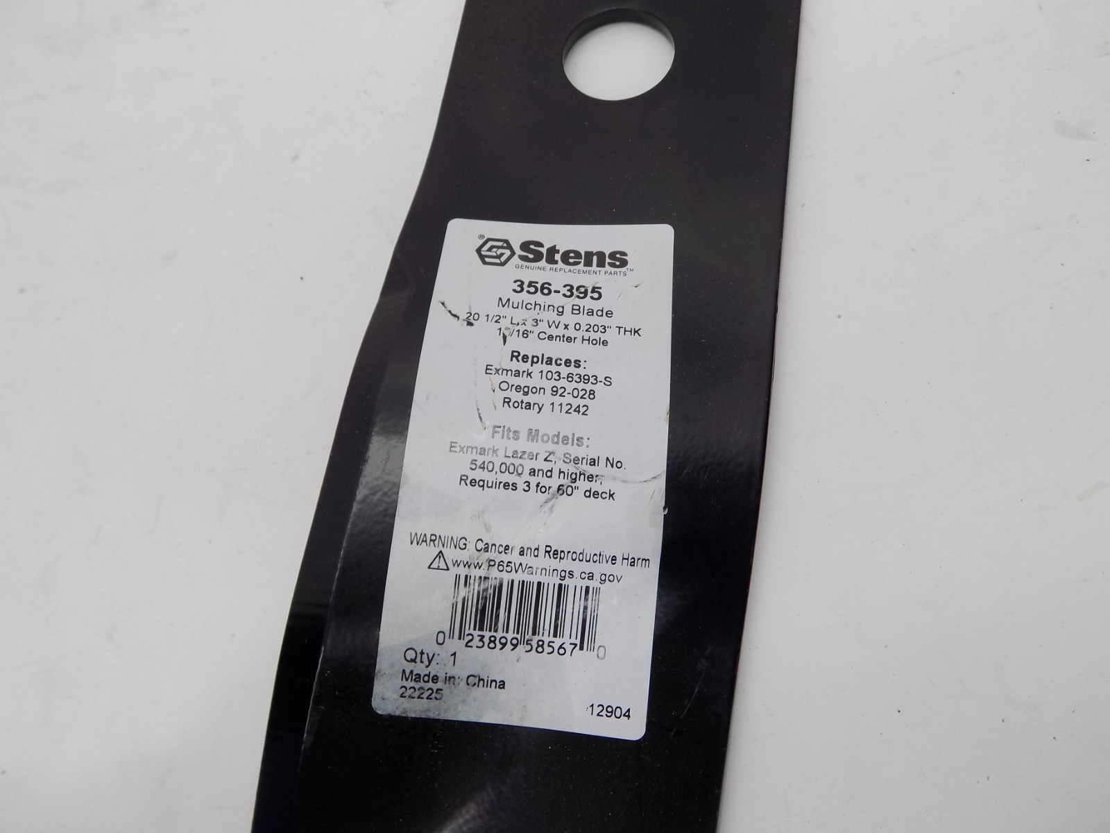 Stens Mulching Blade 356-395 Fits Exmark 103-6393-S Oregon 92-028 Rotary 11242