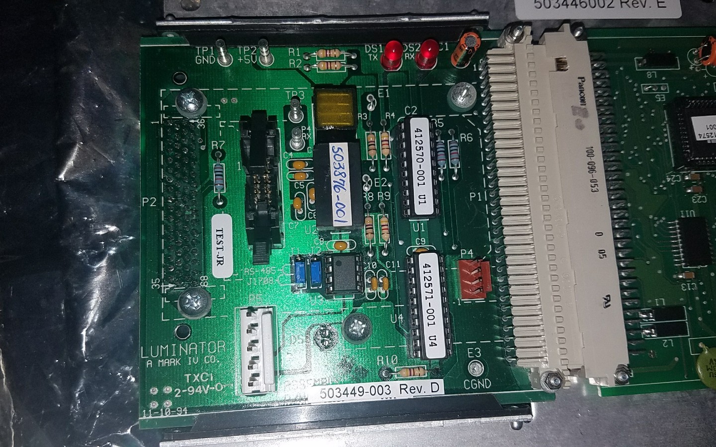 Mark IV Luminator Flash System Processor Board # 503446002, and 502551-005.