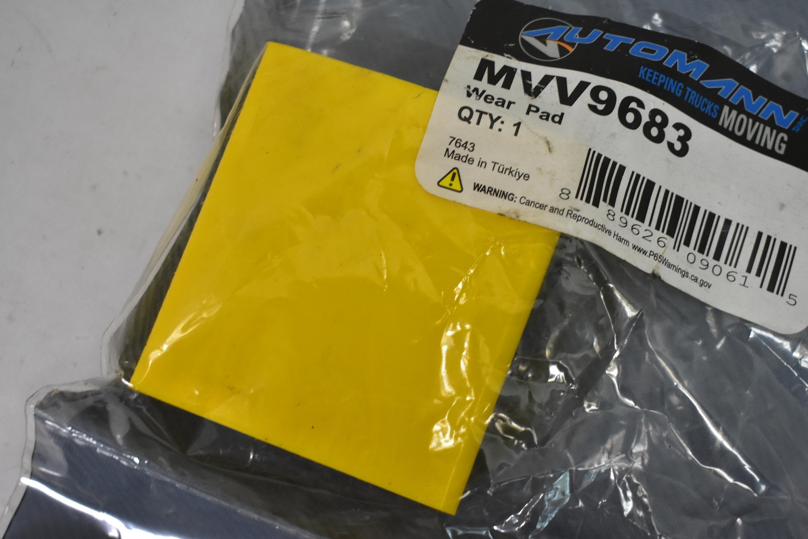 AUTOMANN MVV9683 Wear Pad Yellow Replacement Truck Part Made In Türkiye New