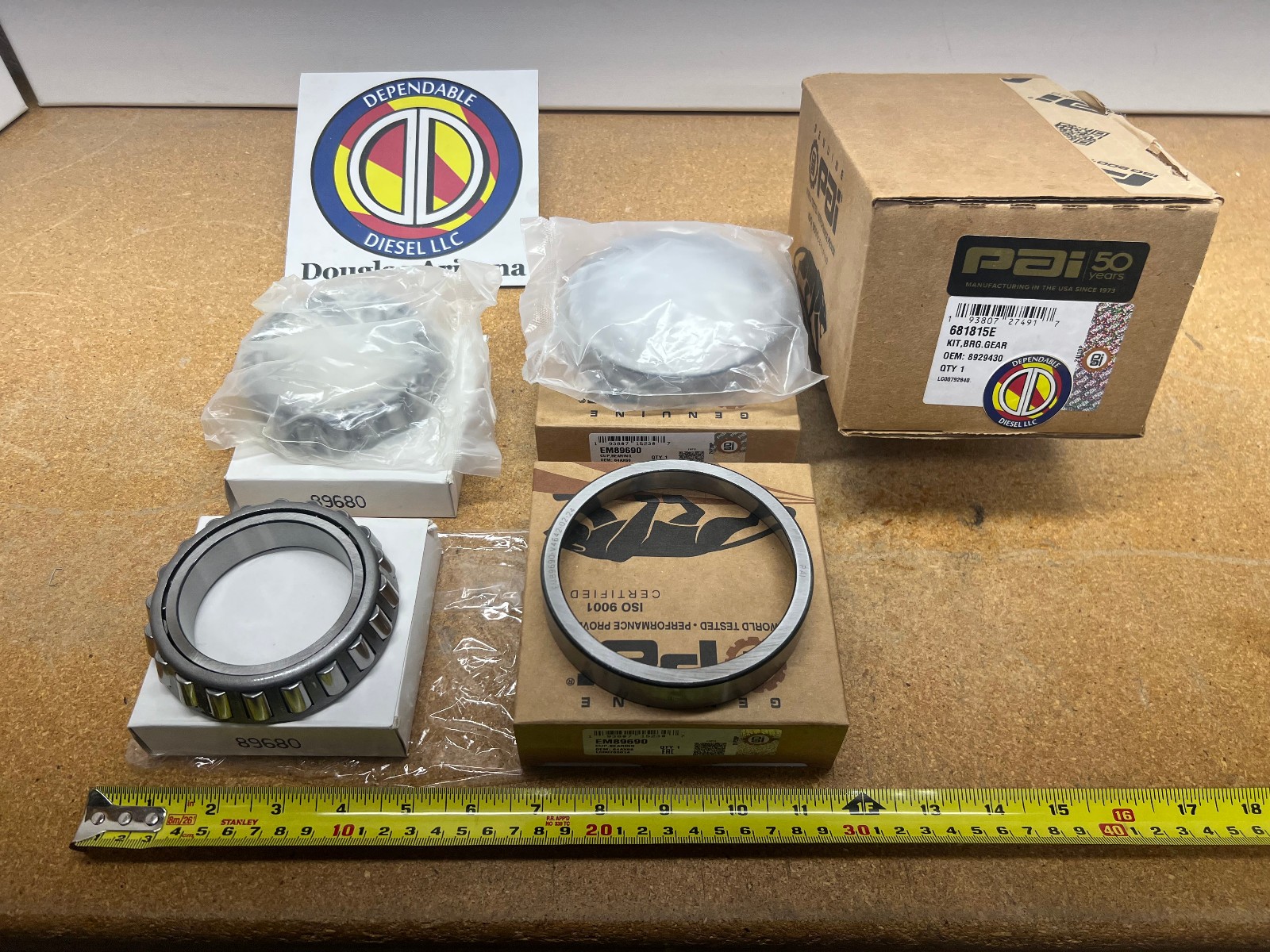 Timing Gear Bearing Kit for Detroit Series 50 & 60. PAI# 681815E Ref.# 8929430