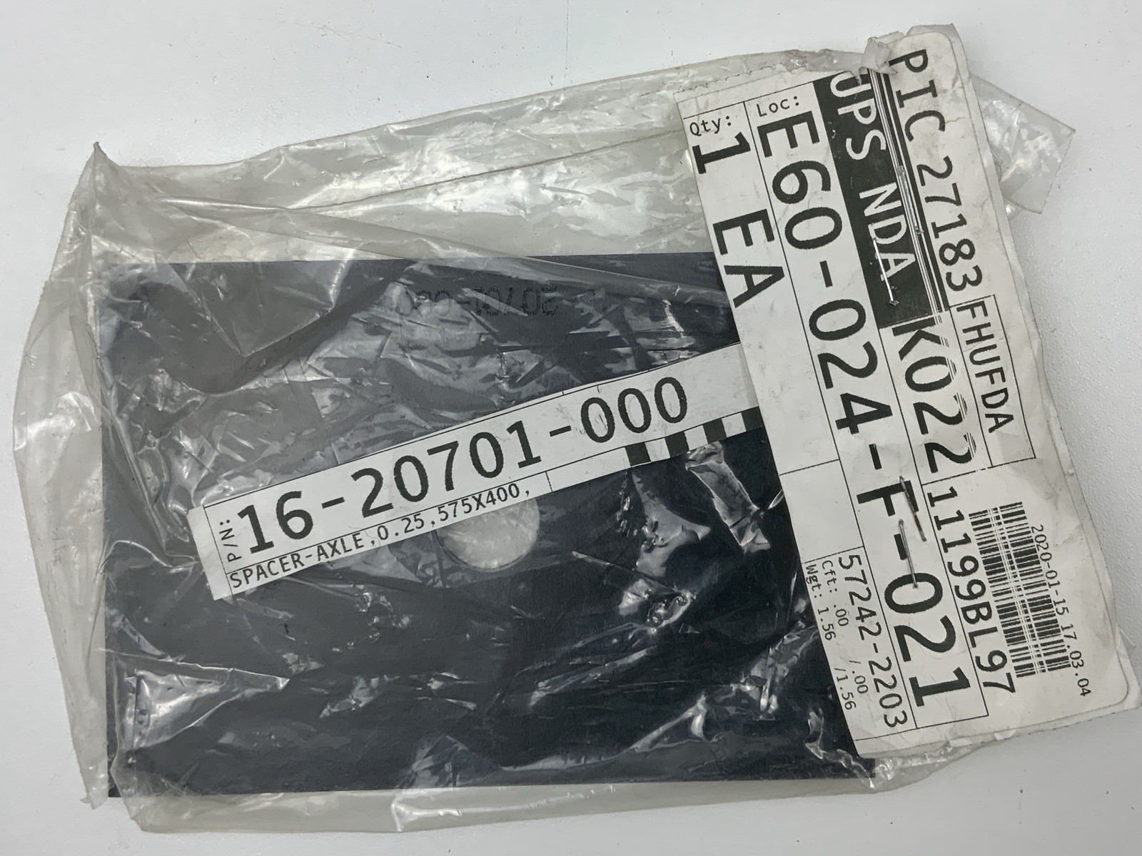 FREIGHTLINER : Spacer-Axle 0.25, 575X400 .766OD P/N 16-20701-000 (NEW)