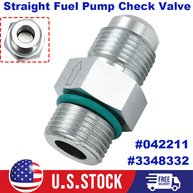 For Cummins N14 Straight Fuel Pump Check Valve Fitting Replace #042211 #3348332