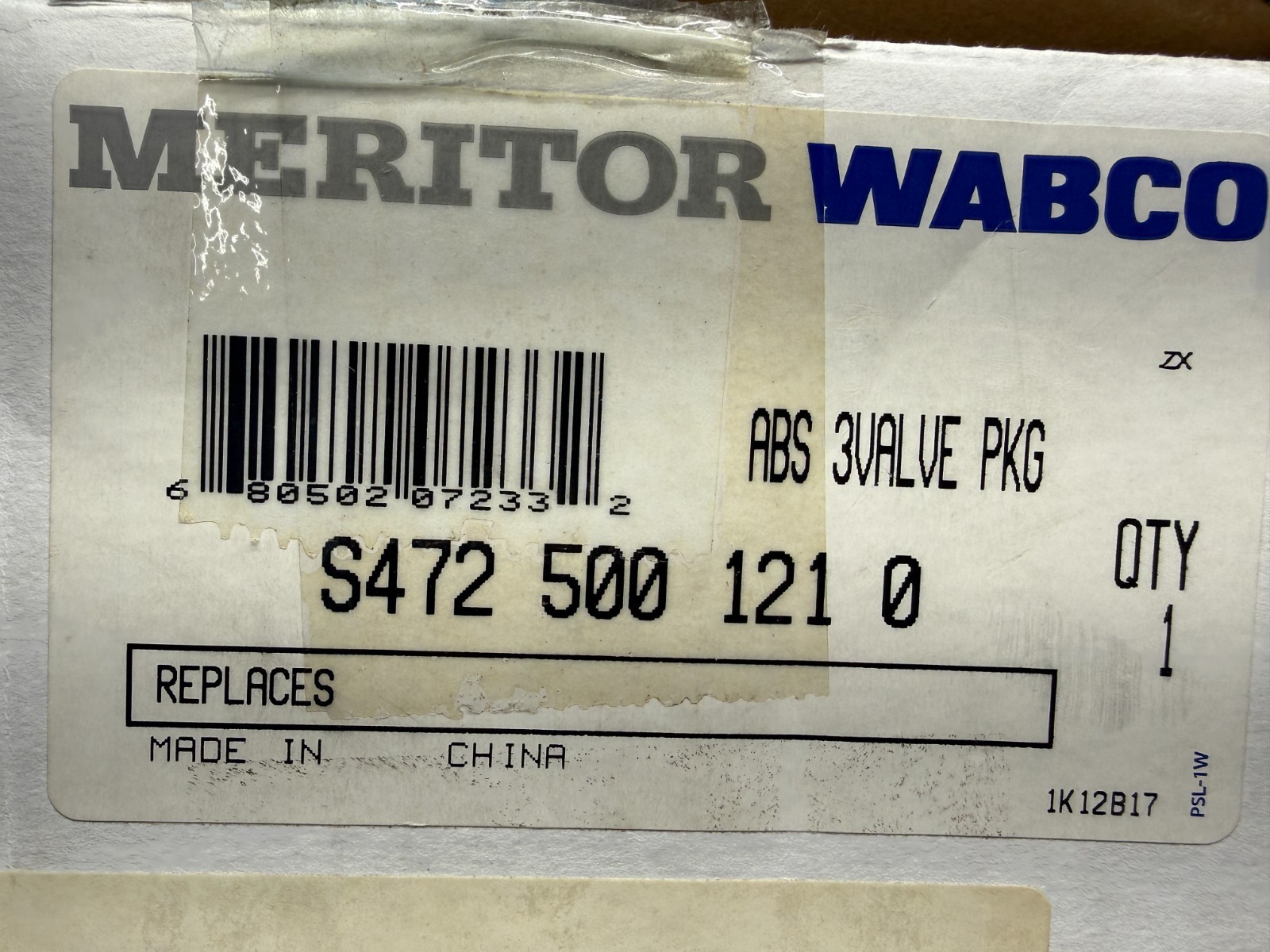 Meritor Wabco 4725001210 Rear Tractor ABS Modulator Valve Package Assembly