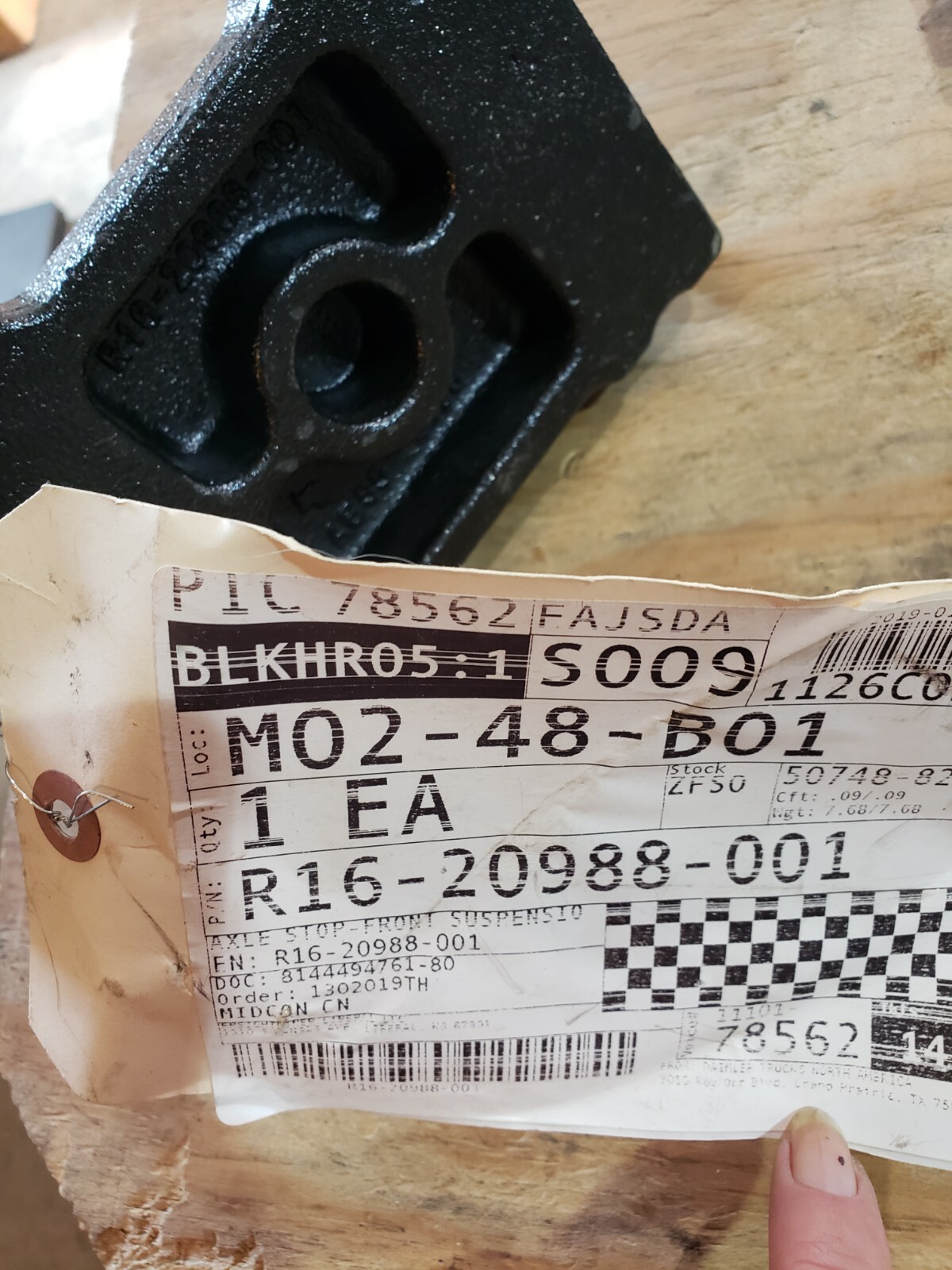 Freightliner R16-20988-001 Axle Stop Front Suspension RH
