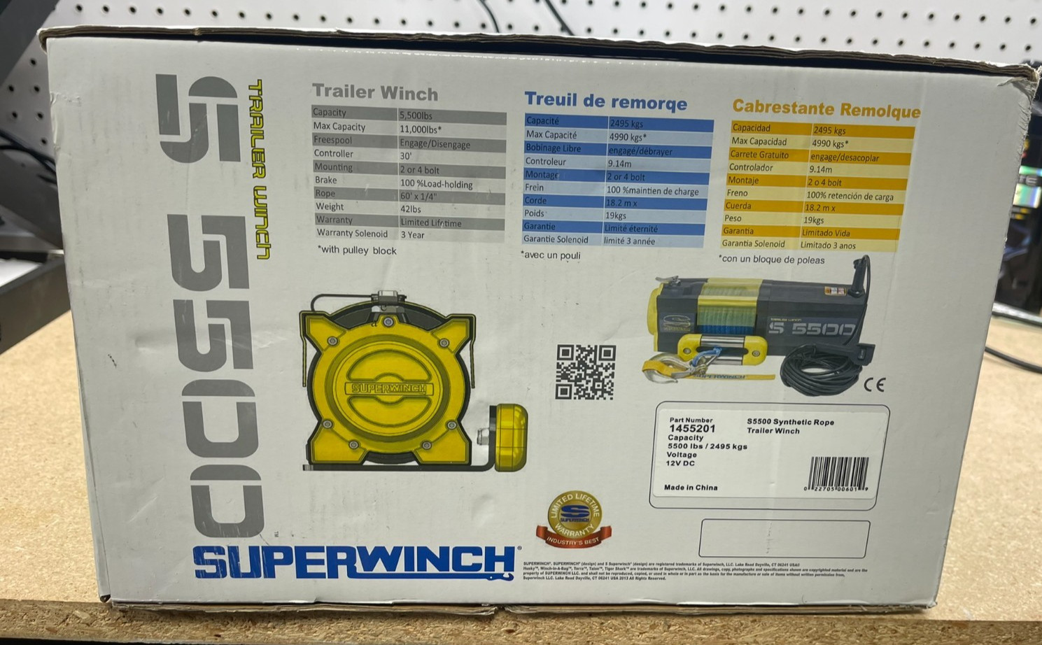 Superwinch S5500SR Winch 5500lbs 12V Synthetic Rope | 1455201