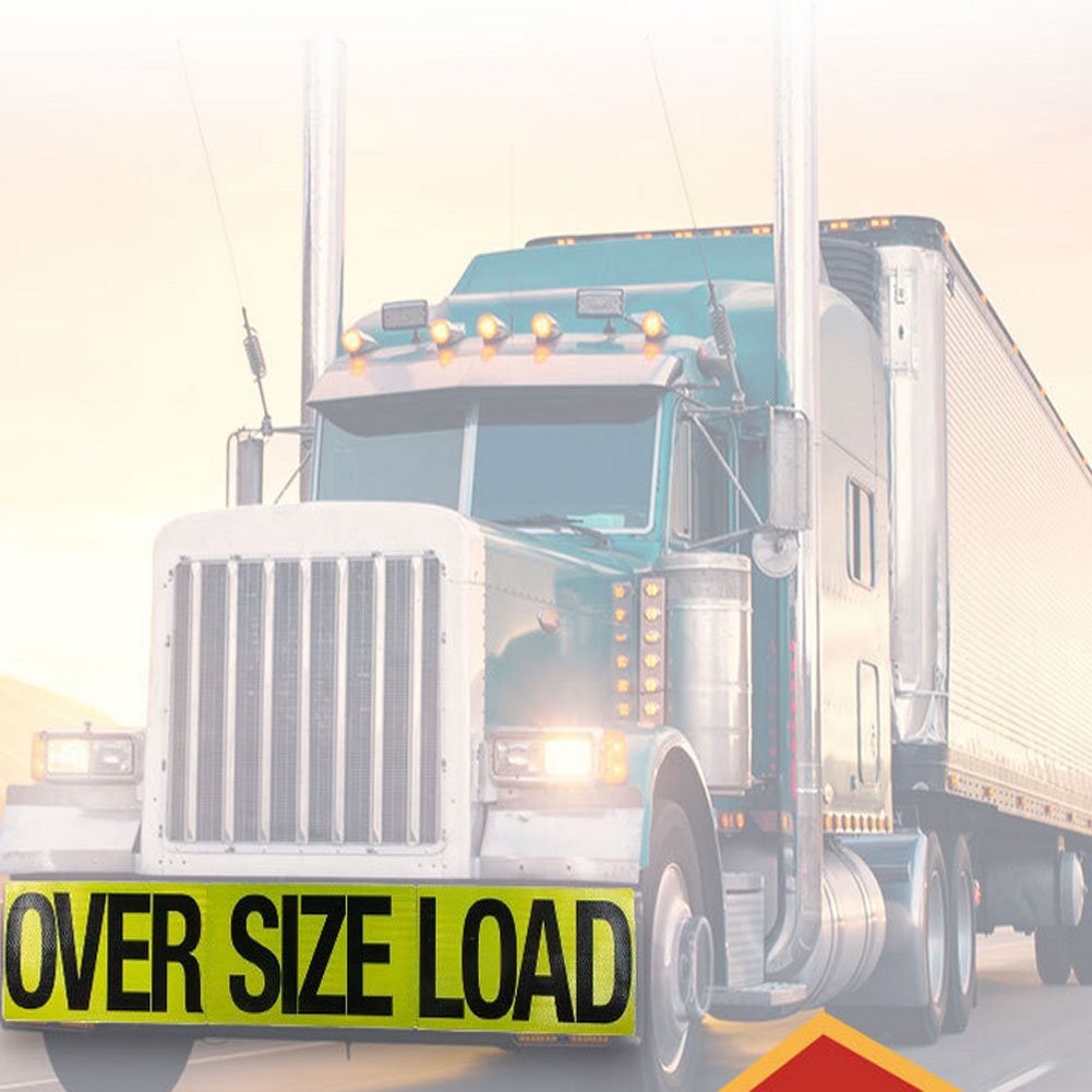 12″x60″ 3 piece Magnetic Oversize Load Sign for Escort/Pilot Car ~ Truck Safety