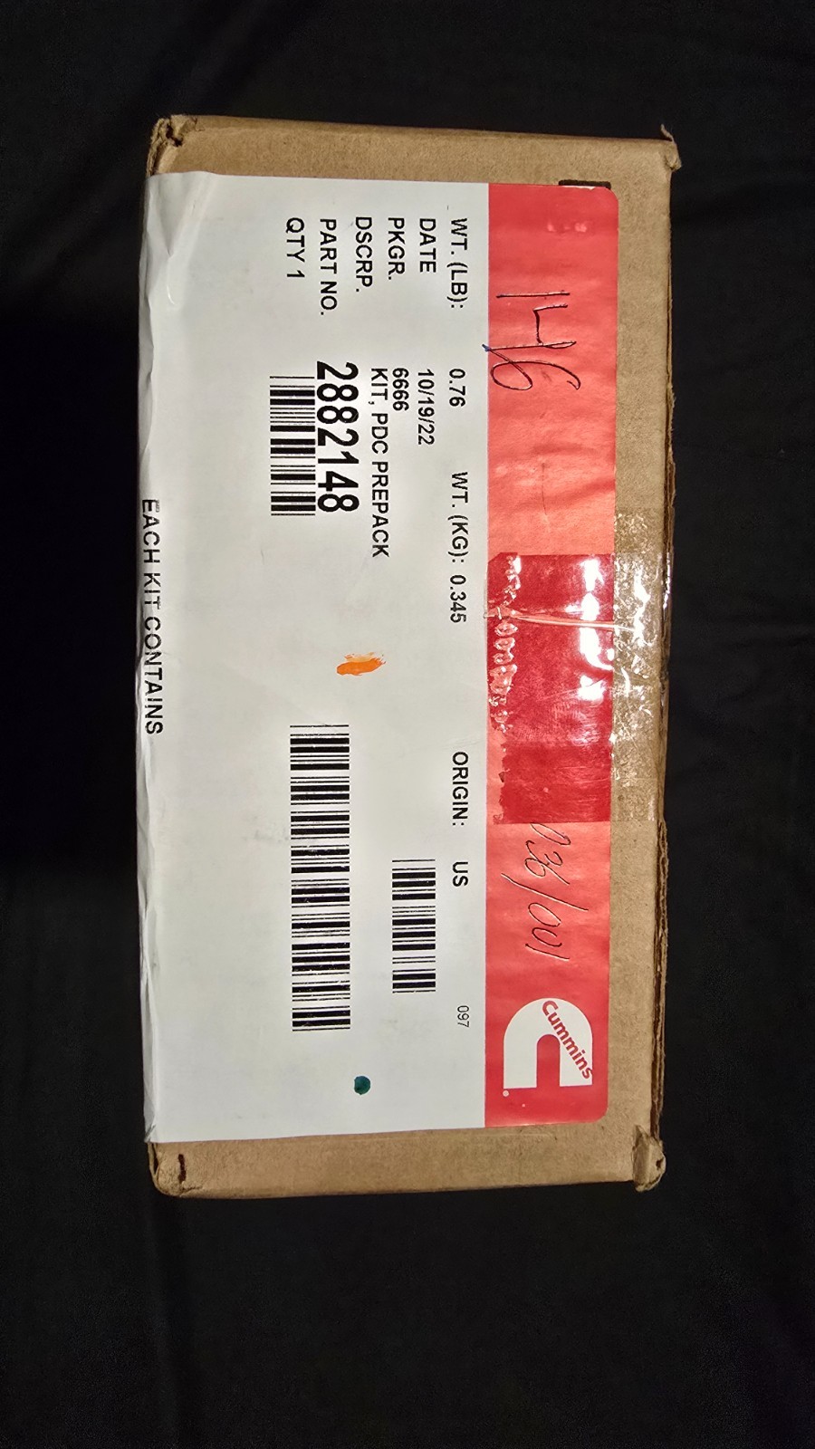 Genuine Cummins 2882148 PDC Prepack Kit OEM New