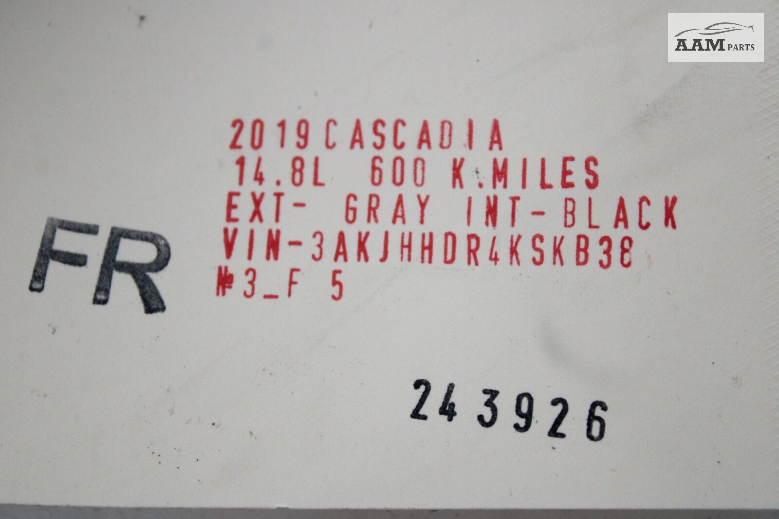 2018-2024 FREIGHTLINER CASCADIA FRONT RIGHT PASSENGER DOOR WEATHERSTRIP SEAL OEM