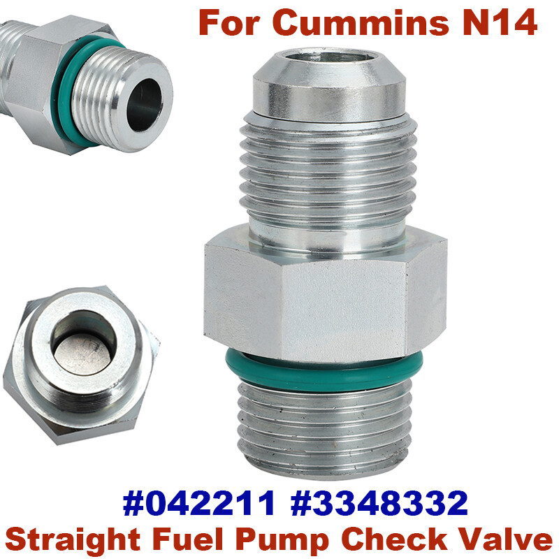 For Cummins N14 Straight Fuel Pump Check Valve Fitting Replace #042211 #3348332
