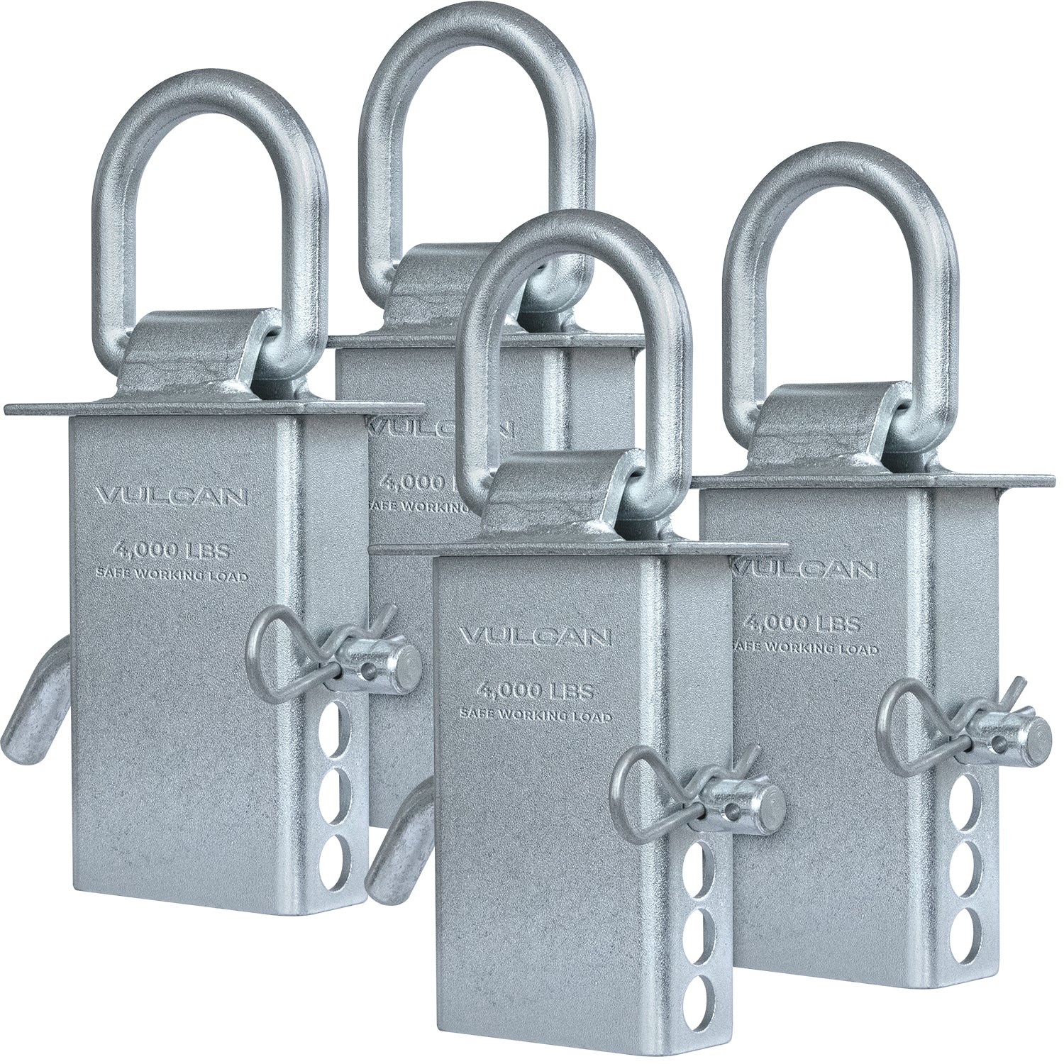 VULCAN Silver Stake Pocket D-Ring Assembly – 4 Pack
