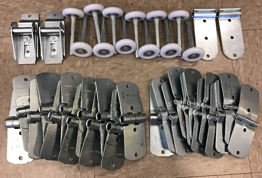 44 Pack -Todco Door Repair Kit ALL Hinges + 2″ Rollers – Overhead Whiting Morgan