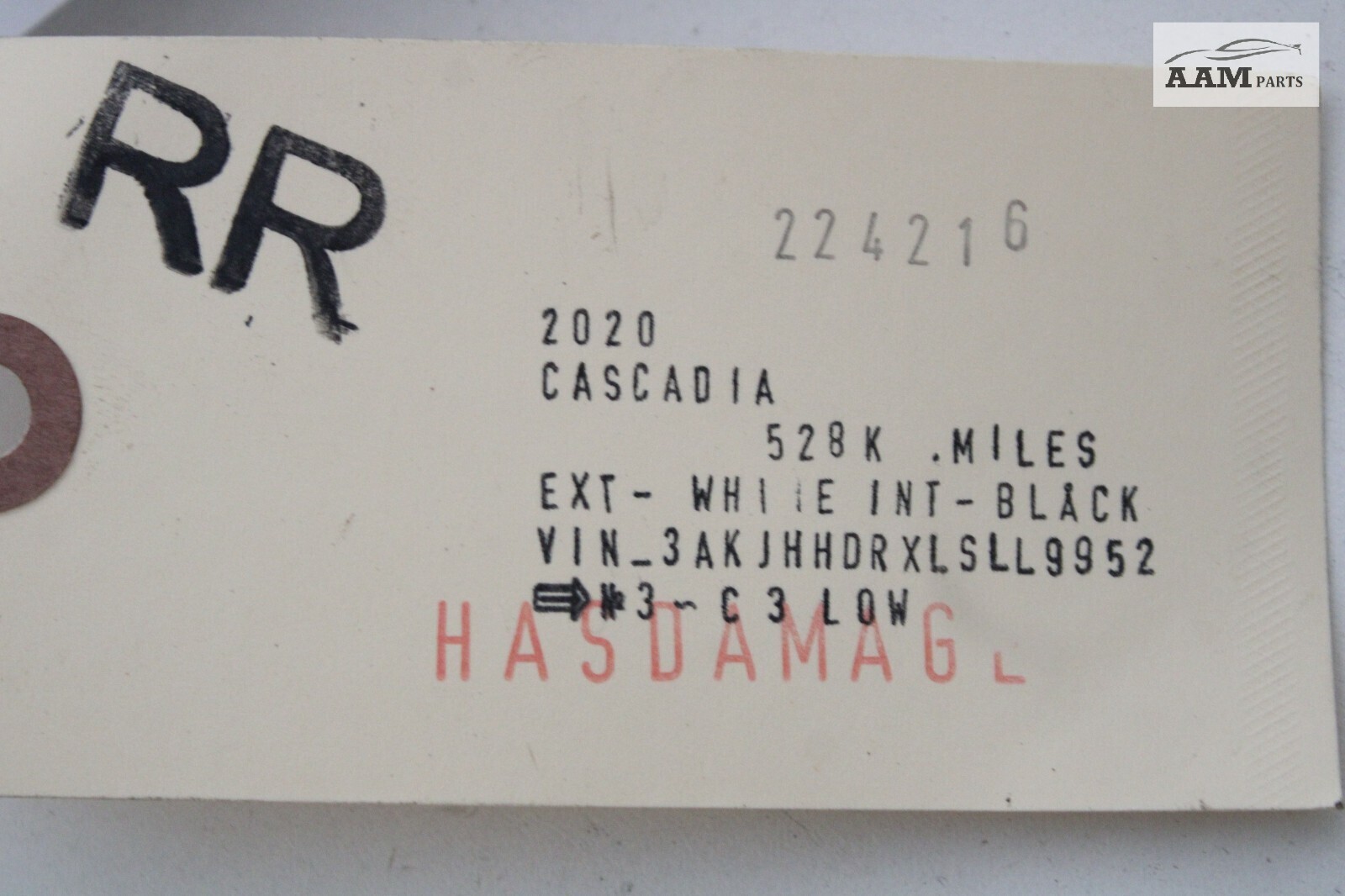 18-23 FREIGHTLINER CASCADIA REAR RIGHT PASSENGER SIDE WEATHERSTRIP SEAL OEM