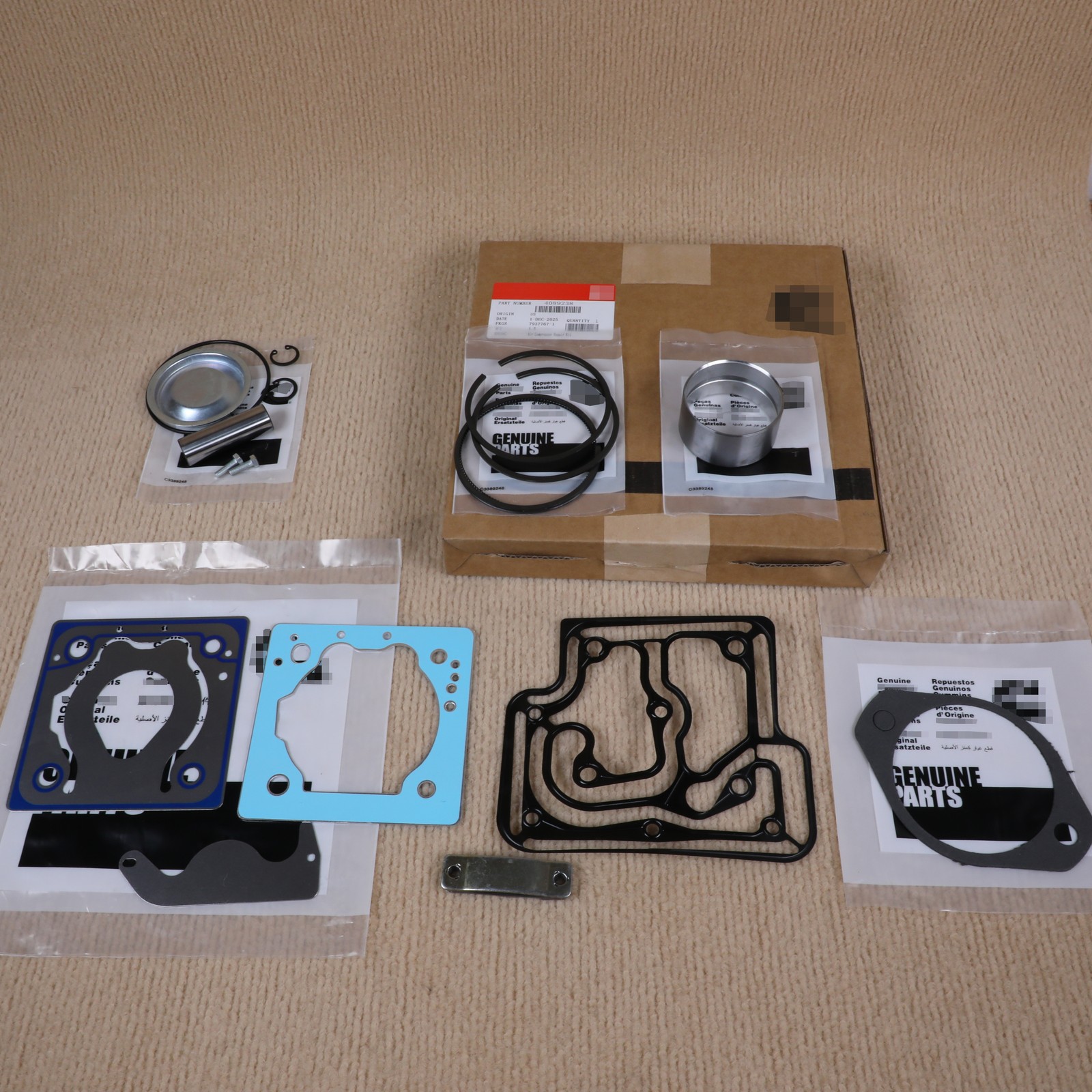 4089238 Cylinder Air Compressor Head Repair Kit for Cummins ISX ISC ISL ISM PAI