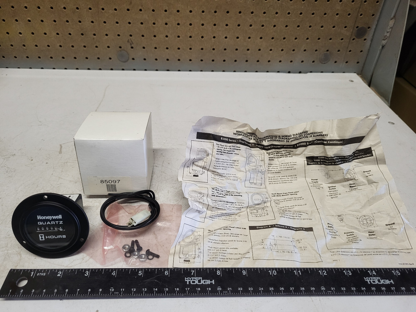 HOURMETER GAUGE for Universal Use Honeywell Quartz # 85097 Hour Meter