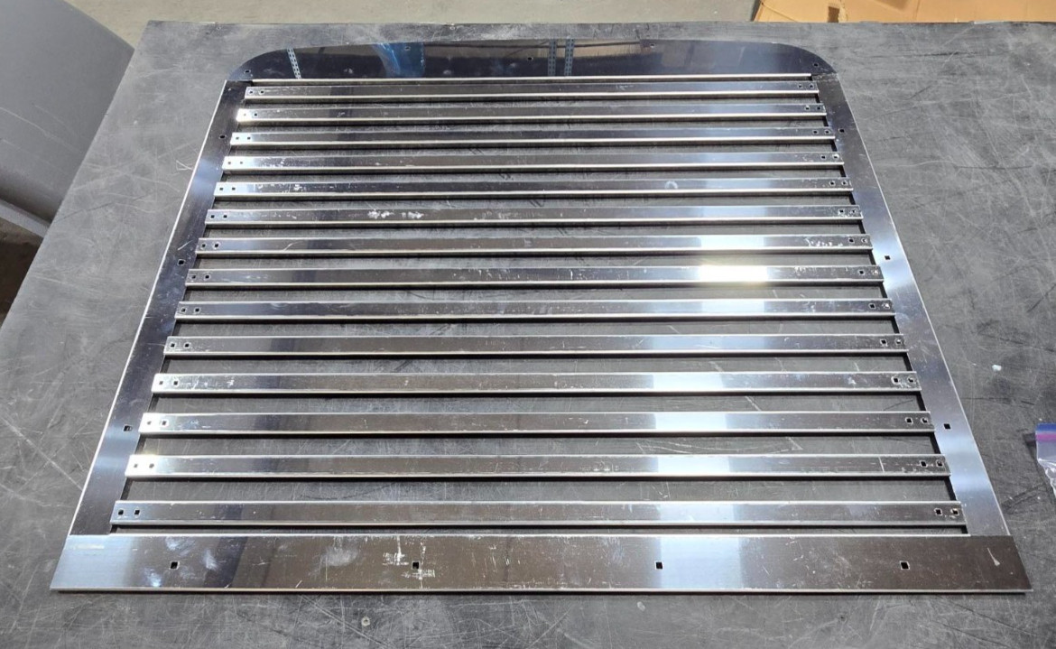 BLEMISHED: Turnpike Truck Trim Stainless Steel Grille Insert With 14 Horizontal