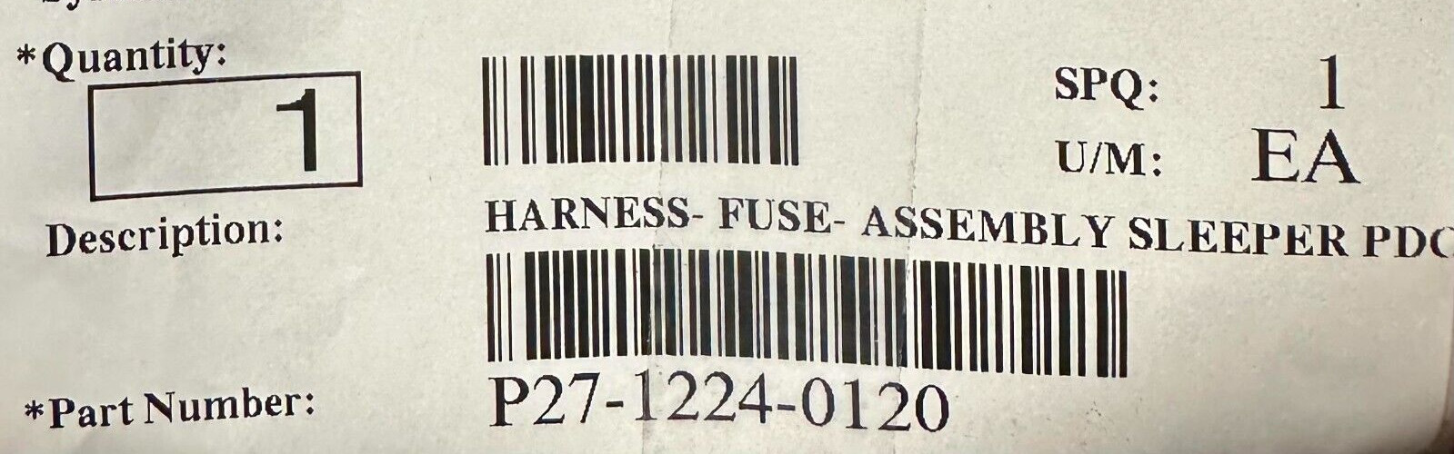 P27-1224-0120 Genuine Paccar Sleeper Fuse Assembly OEM – New