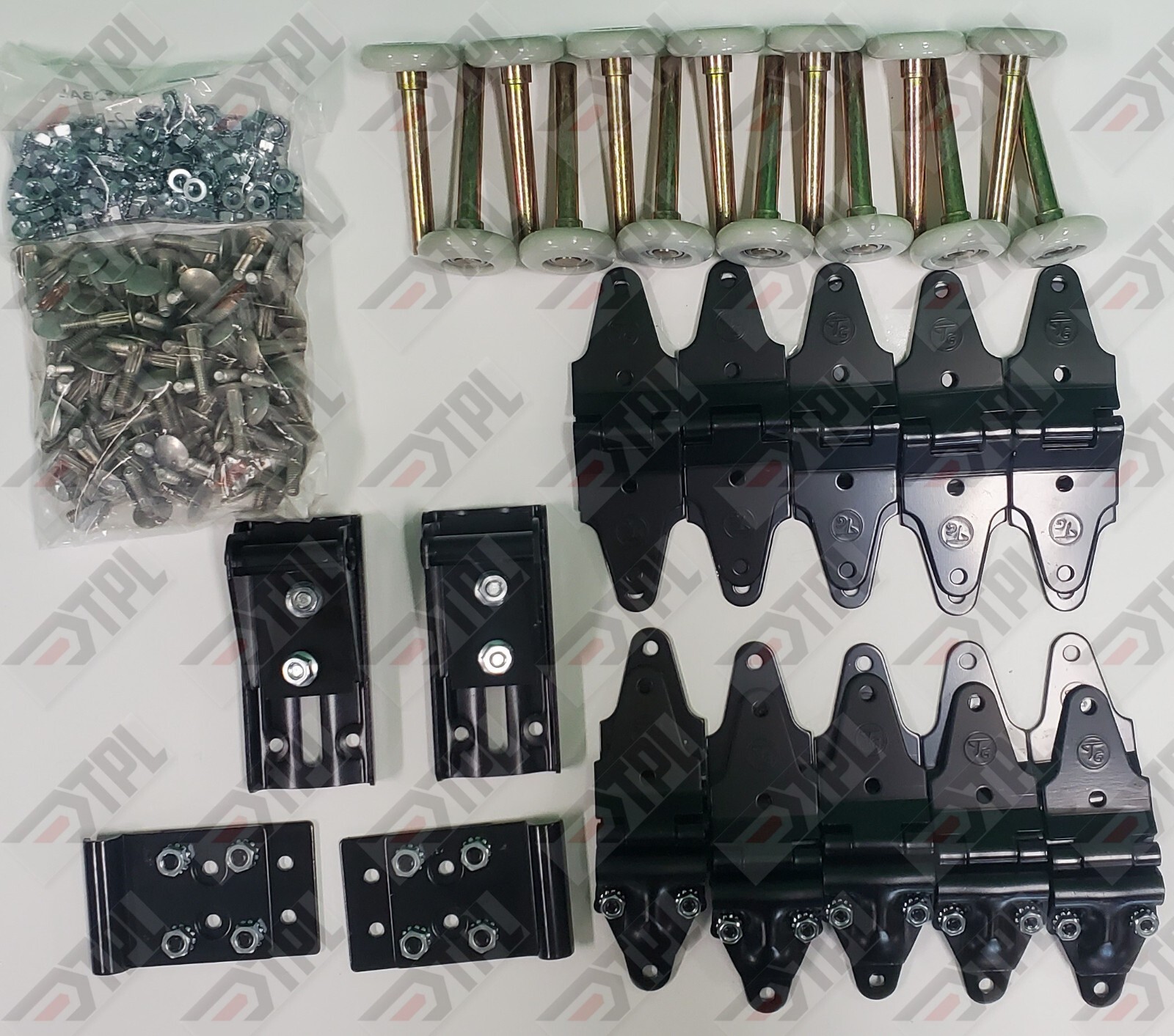 38 pack – Whiting Overhead Door Repair Kit – Hinges + 2″ Rollers + Hardware!