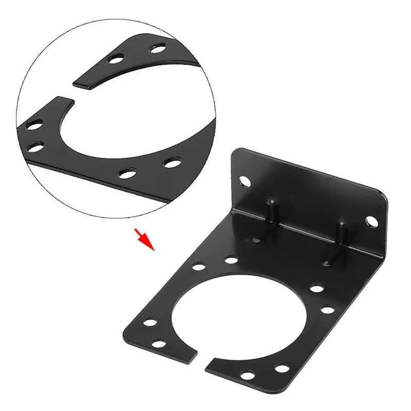 “7-Pin Trailer Connector Bracket – Black Metal Plug Holder, Heavy Duty”