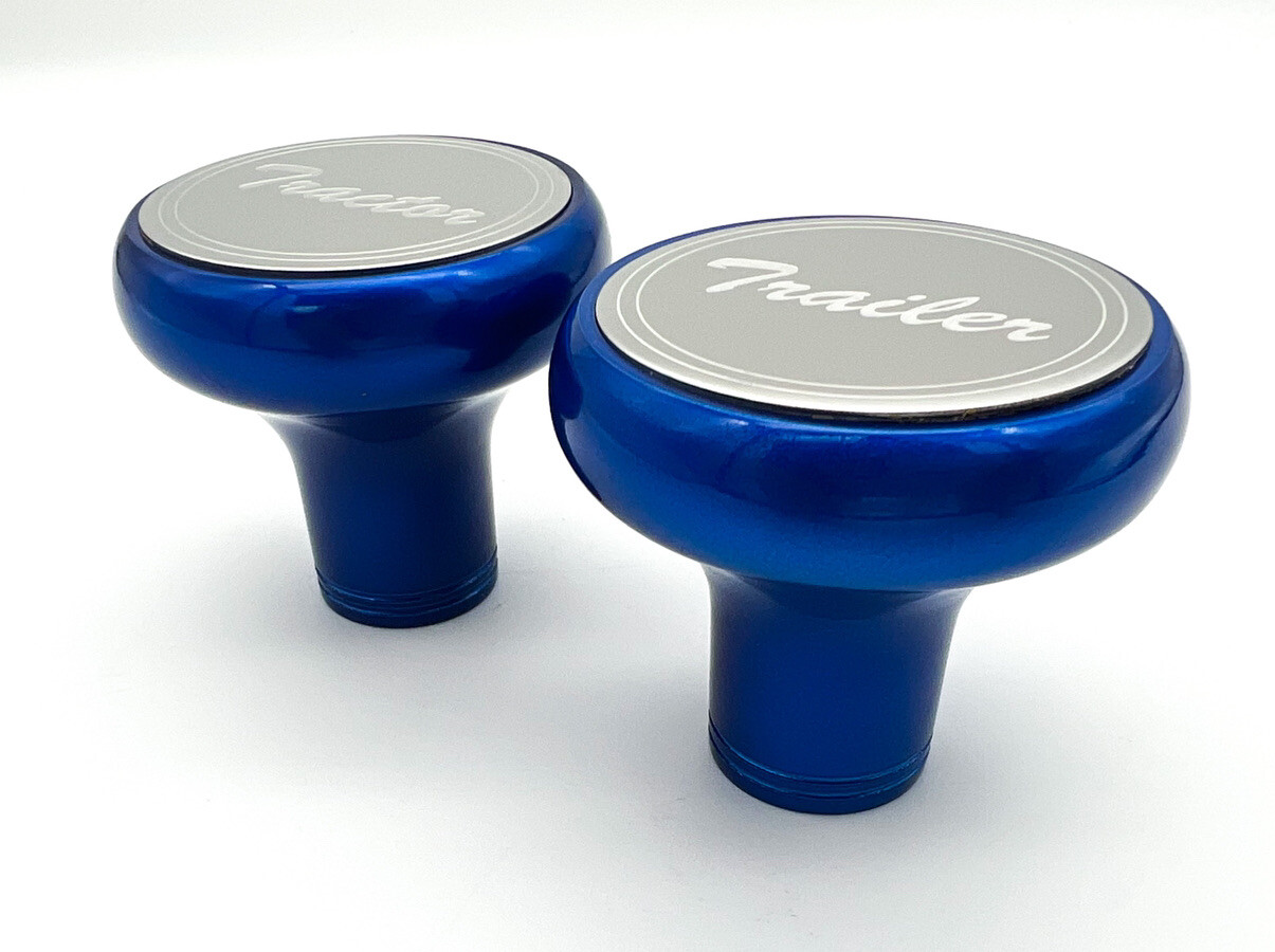 Blue Deluxe Air Valve Knobs – Tractor/Trailer – Peterbilt Kenworth Freightliner