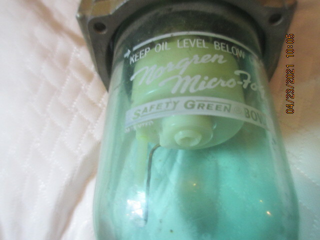 Norgren Micro-Fog Hydraulic Fuel Pump FILTER Green Polycarbonate Safety Bowl