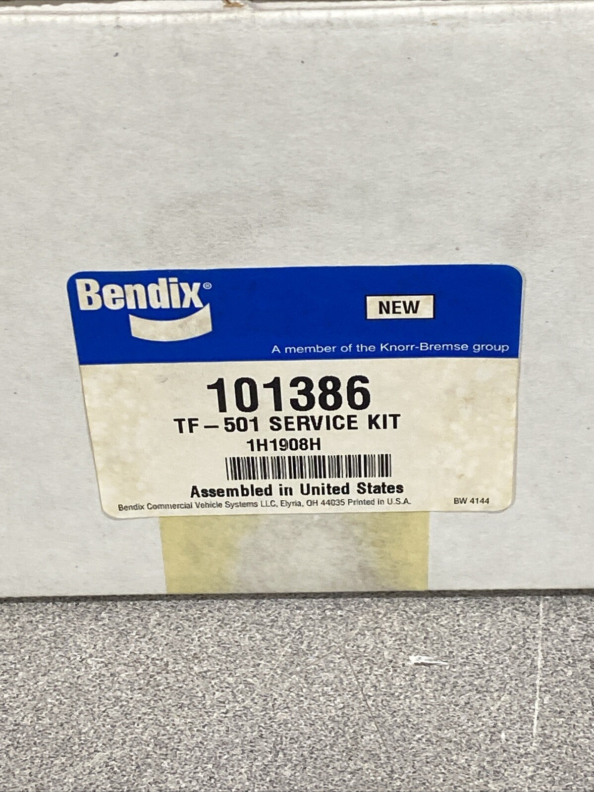 Bendix / 101386 TF-501 Service Kit 1H1908H With 286254 All Sealed Bags TF501