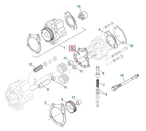 Oil Pump Housing Cover Gasket for Cummins N14 855 Qty 1 PAI# 131322 Ref# 3014778