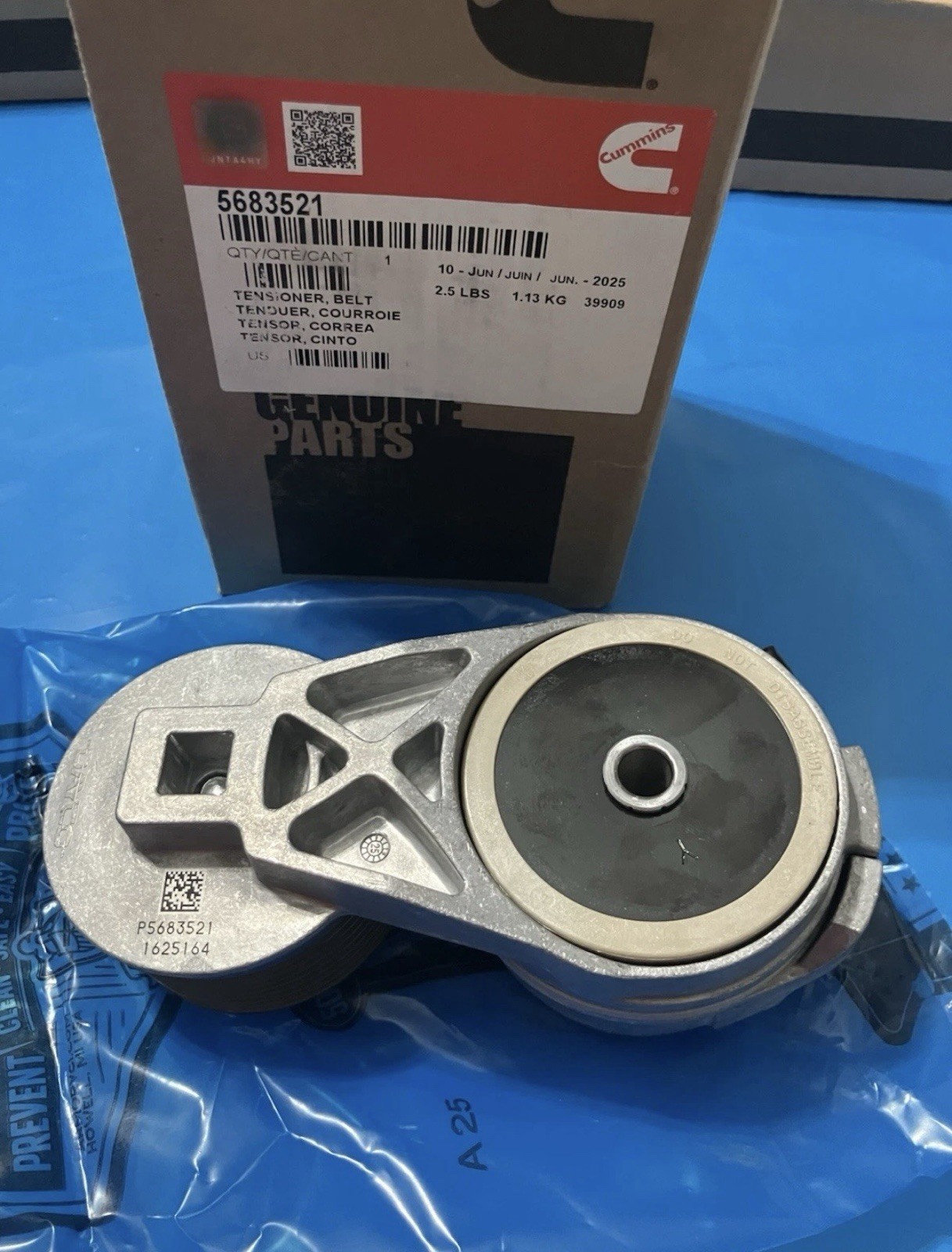 Genuine Cummins 5683521 New Belt Tensioner ( 3973819 OLD)